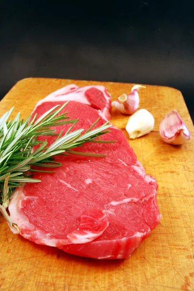 Steak v kuchyni — Stock fotografie