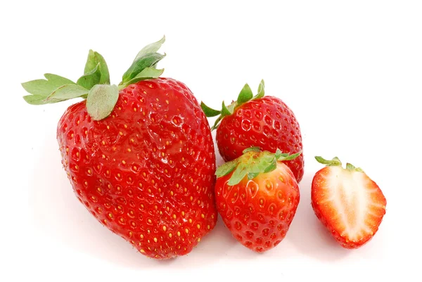 Strawberry and strawberries on a white background — Stock Photo, Image
