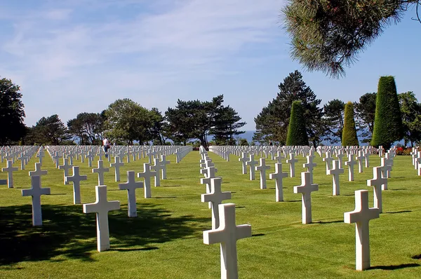 Az amerikai temető arromanches - Franciaország — Stock Fotó