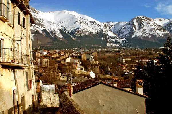 Równina assergi - Abruzja - Włochy — Zdjęcie stockowe