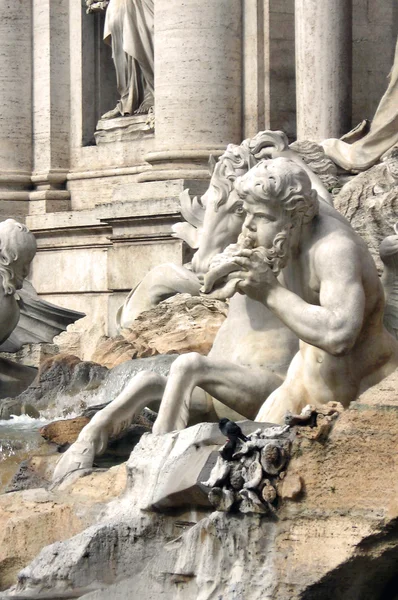 Tritão - Fonte de Trevi em Roma — Fotografia de Stock