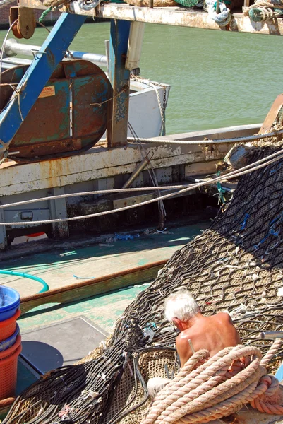 stock image Under the sun on the fishing boat