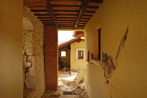 stock image The rubble of the earthquake in Abruzzo