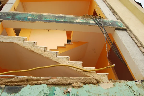 A törmelék a földrengés abruzzo — Stock Fotó
