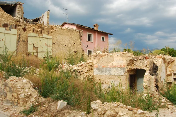 The rubble of the earthquake in Abruzzo Stock Picture
