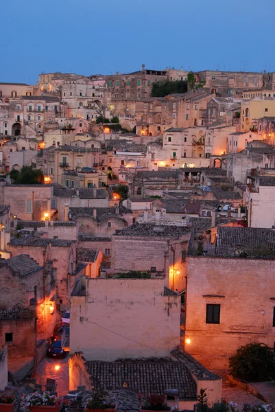 Le "Sassi de Matera" au coucher du soleil — Photo