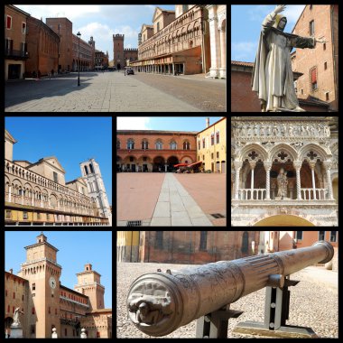 A postcard from Ferrara - Italy clipart