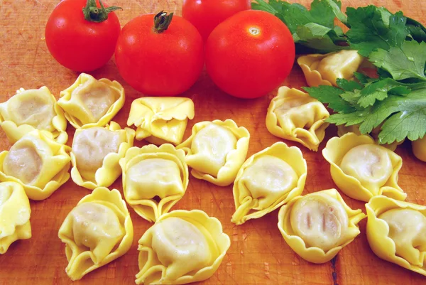 stock image Tortellini meat filling