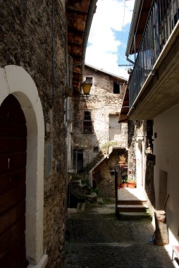 Assergi - Abruzzo - İtalya'nın tarihi merkezi