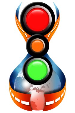 Street traffic lights clipart