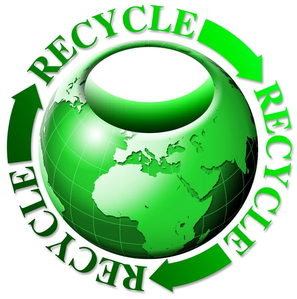 Sacos de reciclagem mundial — Fotografia de Stock