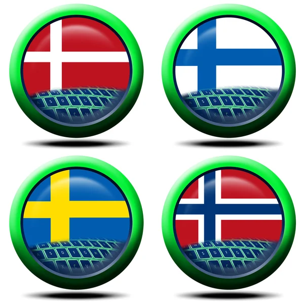 Icons flagge europa — Stockfoto
