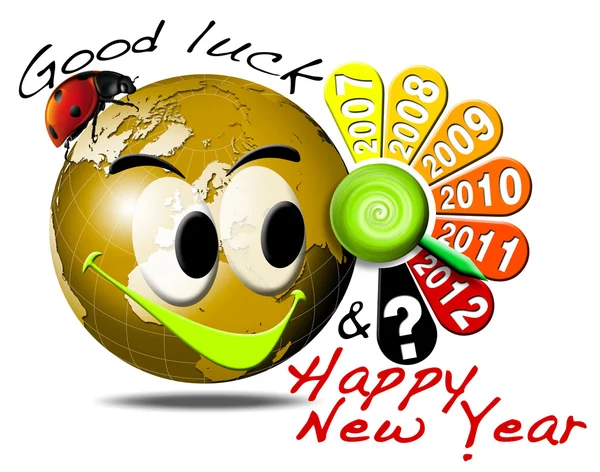 2012 happy new year clock — Stock Photo, Image
