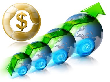 Locomotive dollar Business & Financial world positive clipart