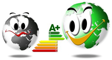 Choosing the global energy saving clipart