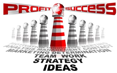 Lighthouse profit and success clipart