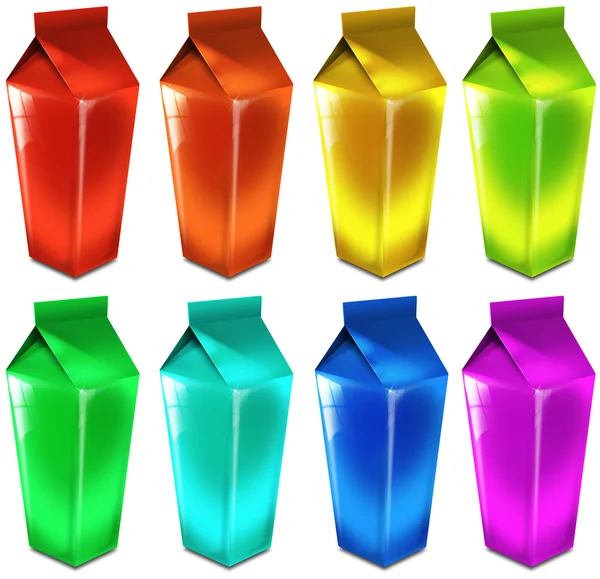 Colored small carton boxes — Stock Photo, Image