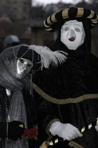 Wenecki karnawał maska — Zdjęcie stockowe