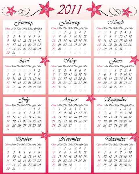 Stock vector Calendar design