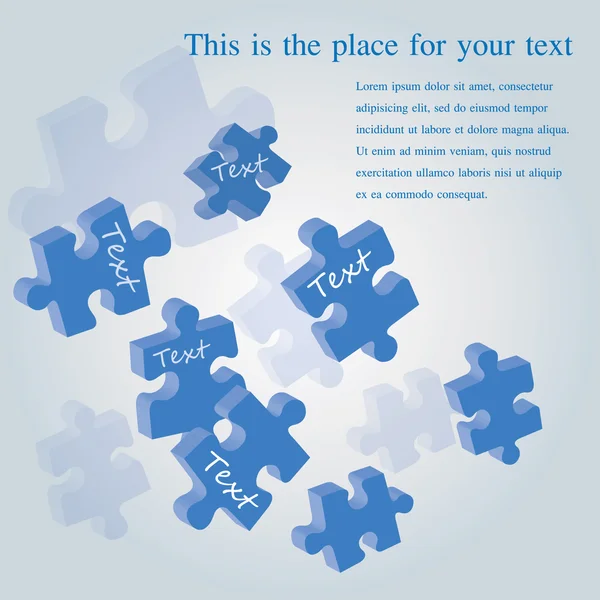 Illustration vectorielle de puzzle 3d — Image vectorielle