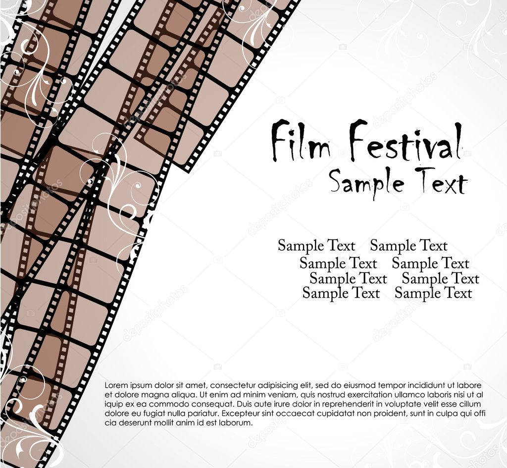 Filmstrip vector template
