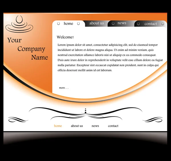 Conception élégante de site Web — Image vectorielle