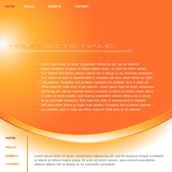 エレガントなウェブサイトのデザイン — ストックベクタ