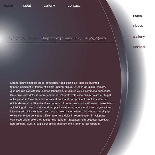 Diseño elegante del sitio web — Vector de stock