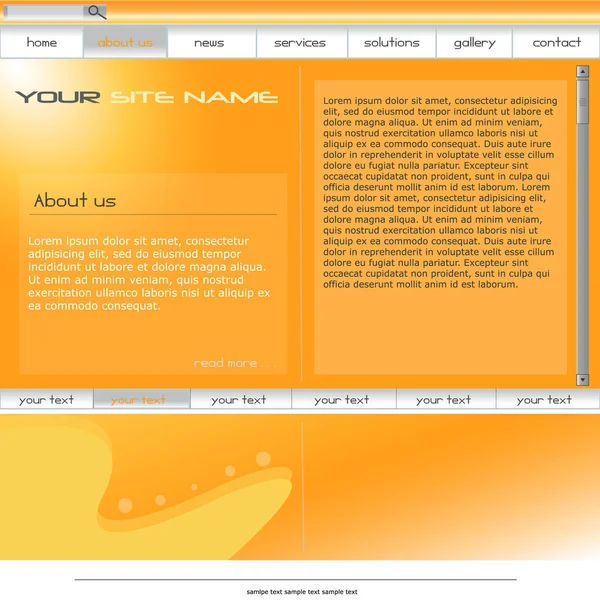 Elegant website design — Stock Vector
