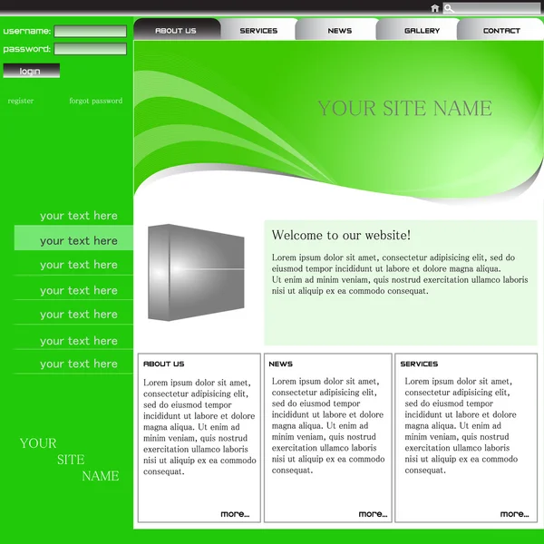 Diseño de plantilla web — Archivo Imágenes Vectoriales