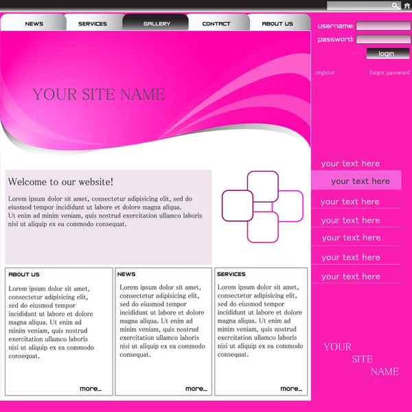 Web template design — Stock Vector