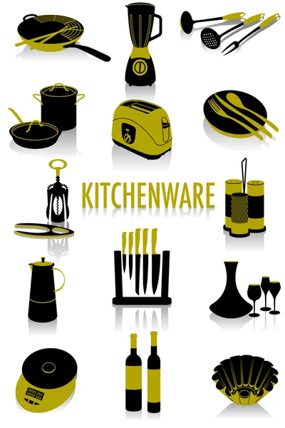 Household silhouettes — Stock Vector