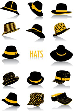 şapka silhouettes