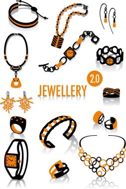 Jewellery silhouettes 2.0 clipart