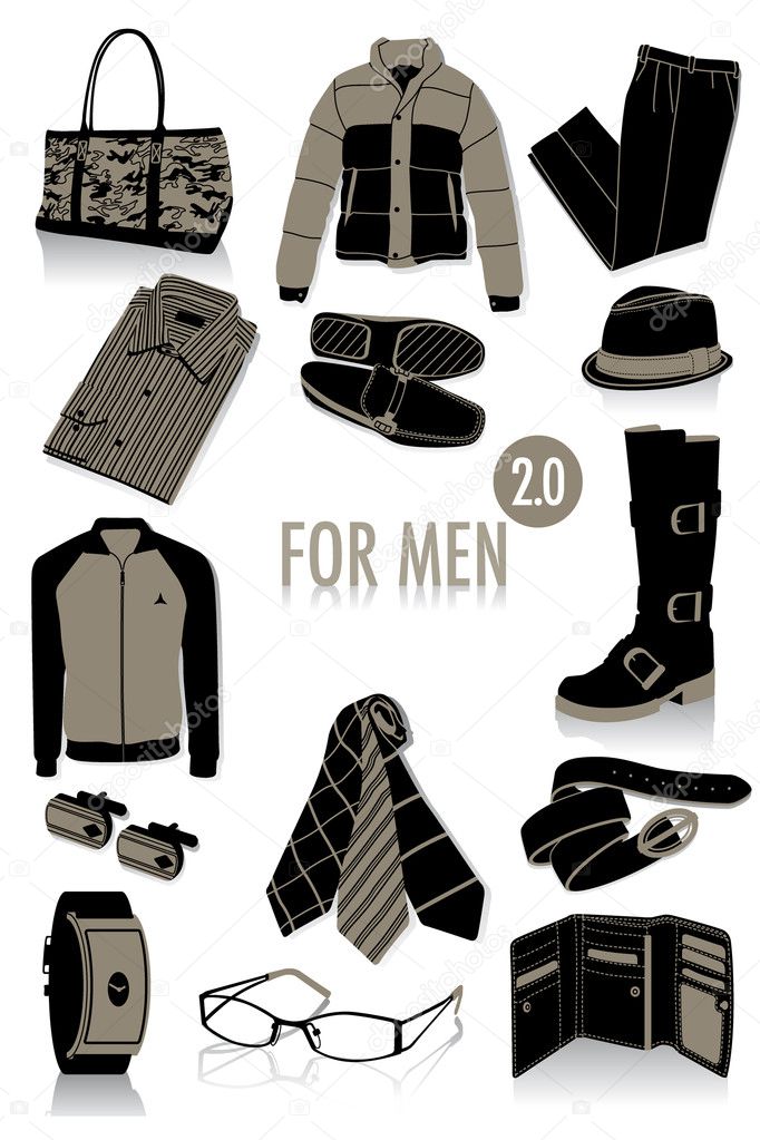 Objects for men silhouettes 2.0