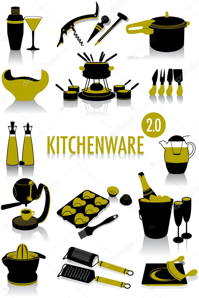 Kitchenware silhouettes 2.0