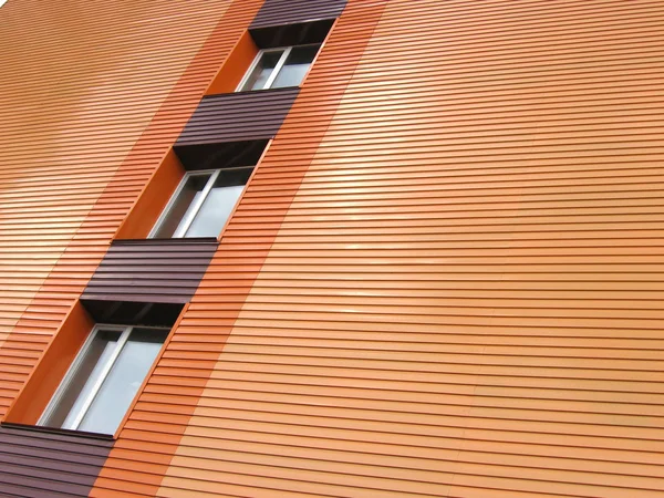 Orangefarbene Wand Stockfoto