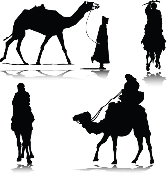 Camel riders silhouettes Stock Vector Image by ©nebojsa78 #2338525