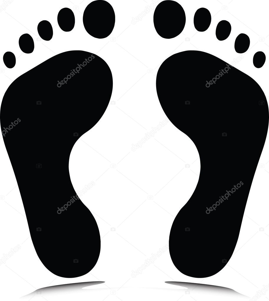Human foot vector silhouette illustrations — Stock Photo © drgaga #6447385