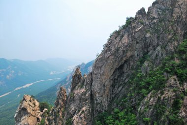 Treacherous mountain cliffs clipart