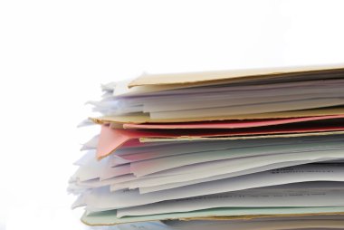 Stack of files full of documents clipart