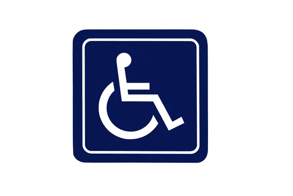 Mörk blå handikapp tecken — Stockfoto