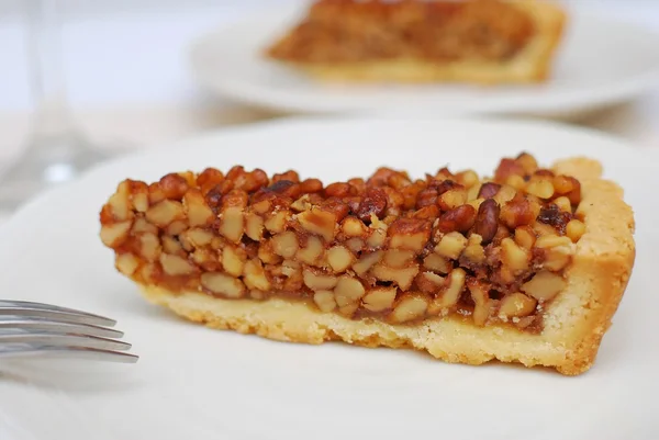 Delicious looking hazel nut tart — Stock Photo, Image
