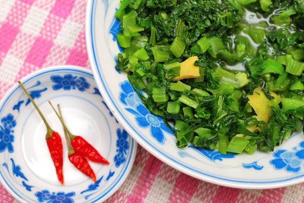 Cocina vegetariana china casera — Foto de Stock
