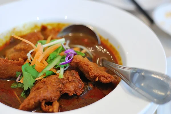 Kinesiska vegetariska mock chicken curry — Stockfoto
