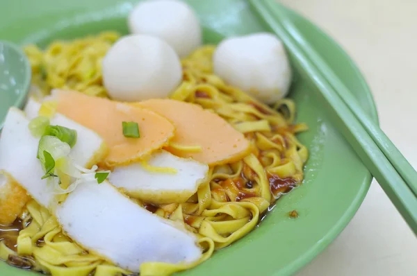 Oriental fishball noodles — Stock Photo, Image
