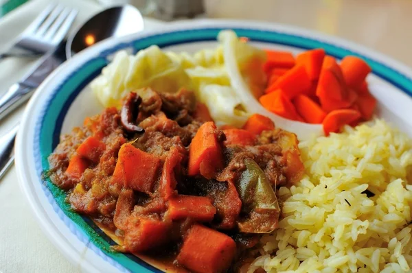 Primer plano de la delicia picante de zanahoria y patata — Foto de Stock