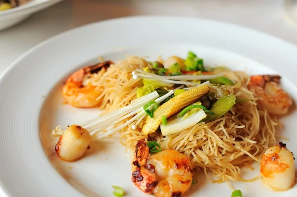 Oriental seafood vermicelli — Stock Photo, Image