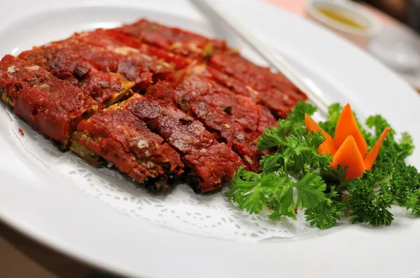 Wegetariańskie chińskie plastry głęboko smażone wieprzowina — Zdjęcie stockowe