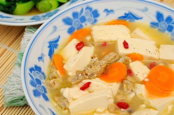 Friska tofu maträtt — Stockfoto